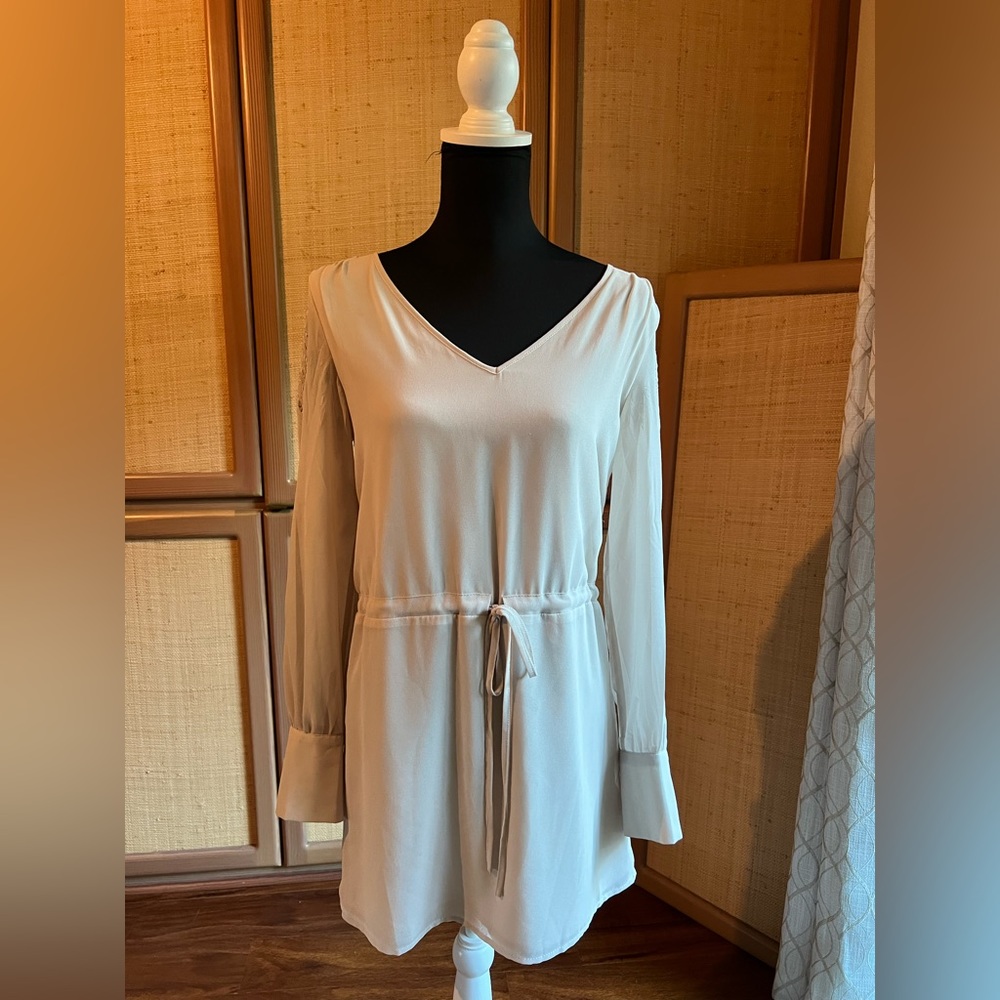 Long Sleeve Lightweight Beige dress Size S
